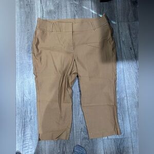 Lane Bryant Camel cropped pants